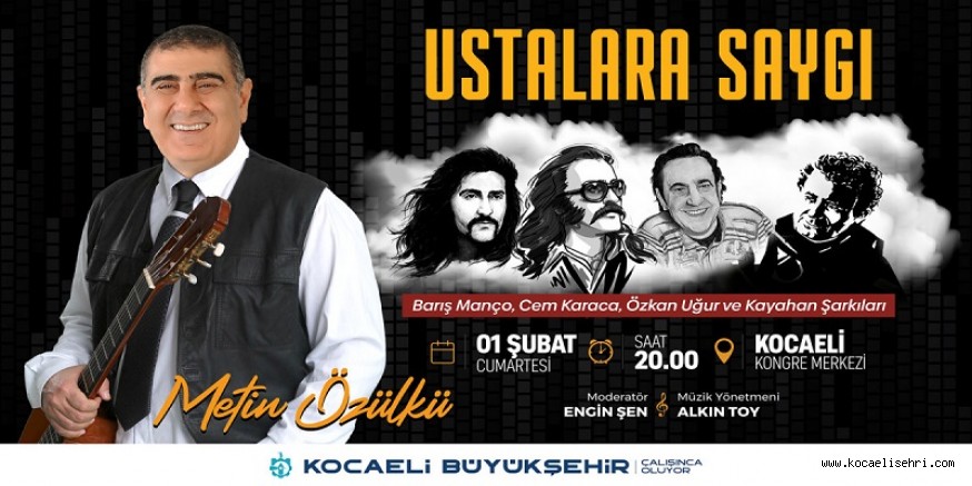 Kocaeli Kongre Merkezinde Ustalara Saygı konseri