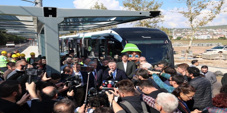 Stadyum tramvay hattı açıldı sırada Kartepe var