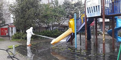 210 park dezenfekte edildi