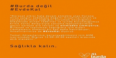 41 Burda ara verdi sadece migros açık