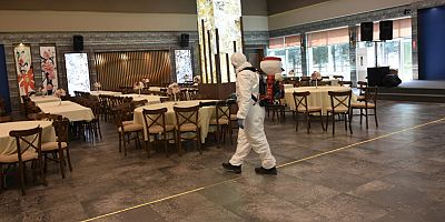 Antikkapı’ya bağlı salonlara dezenfeksiyon işlemi