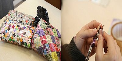 Atık kağıtlar maharetli ellerde sanata dönüştü