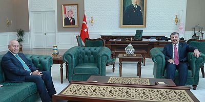 Bakan Fahrettin Koca, TFF Başkanı Nihat Özdemir ile Görüştü