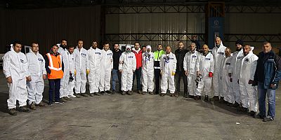 Büyükşehir’in dezenfektan timi yeni güne hazır