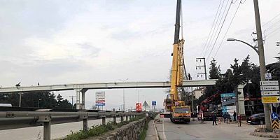 Çenesuyu üstgeçidinin köprü montajı yapıldı