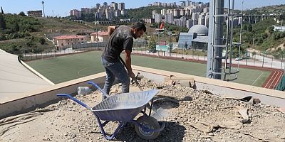 Cephanelik Spor Tesislerine bakım çalışması