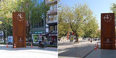 Cumhuriyet Bulvarı’na saat kulesi konuldu