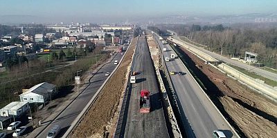 D100 Ankara istikameti asfaltlanmaya başladı