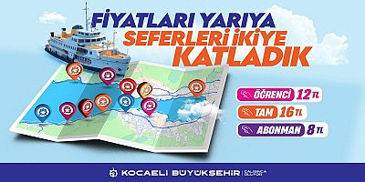 Deniz ulaşımında kış tarifesine geçiliyor