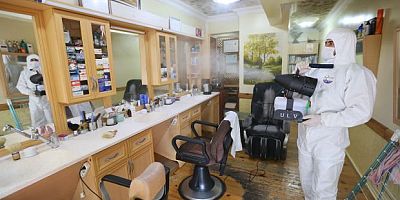 Derince’de Dezenfekte Çalışmaları Sürüyor