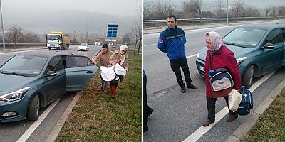 Hasta bebeği hastaneye Zabıta yetiştirdi