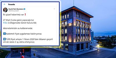 İSU Kademe uygulaması ve fiyat artışını ertedi