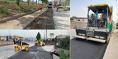 İzmit 42 Evler yan yolda yol onarımı yapıldı