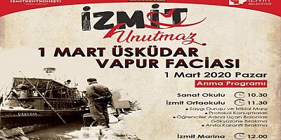 İzmit Belediyesi Vapur Faciasını Anacak