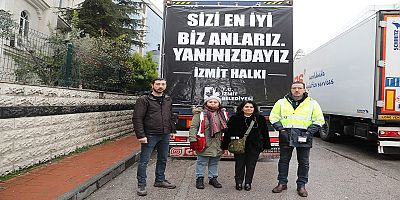 İzmit Belediyesi yardım araçları zaman kaybetmeden yola çıkıyor