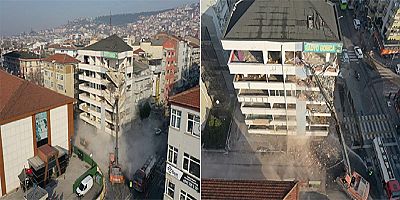 İzmit Merkezdeki Kınay İş Merkezi yıkılıyor