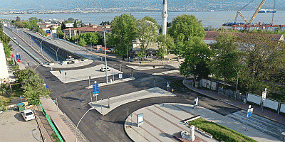 İzmit Seka Tüneli üzerindeki kavşağa asfalt serildi