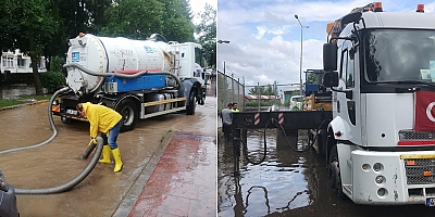 İzmit’te 2 saatte metrekareye 62 kg yağış düştü