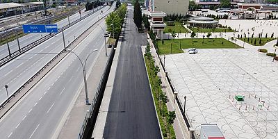 İzmit’te Valilik önü bir günde asfaltlandı
