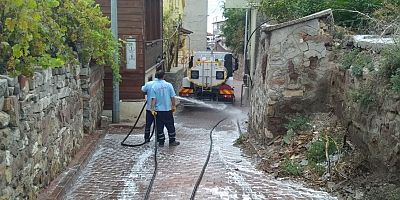 İzmit Topçularda koronavirüs temizliği
