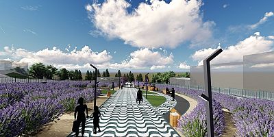 İzmite lavantalar içerisinde sosyal yaşam alanı