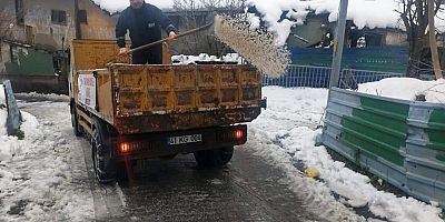 İzmitte Buzlanmaya karşı mücadele