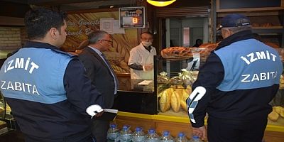 İzmitte fırınlara korona virüs denetimi
