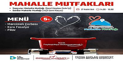 İzmitte Mahalle Mutfakları Projesi başladı