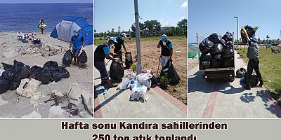 Kandıra sahillerinden 250 ton atık toplandı