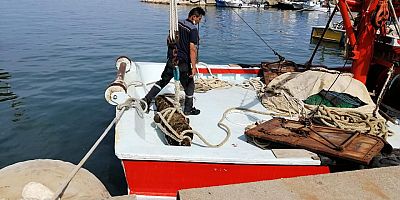 Kandırada Denizden tarihi top çıkarıldı