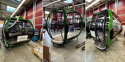 Kartepe Teleferiğinin panoramik kabinlerinin üretimine başlandı