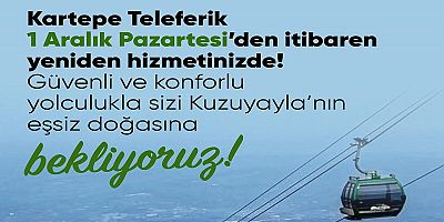 Kartepe Teleferikte bakım çalışmaları tamam