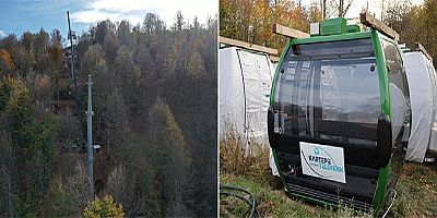 Kartepe Teleferikte direkler tamam sıra taşıyıcı halatlara geldi