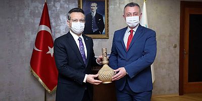 Kocaeli Valisi Aksoy’dan Büyükakın’a veda ziyareti