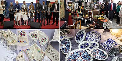 KOMEK ilçe sergileri ziyaretçilerden tam not aldı