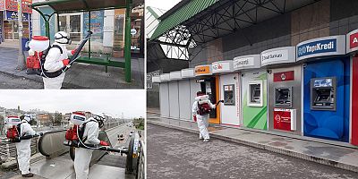 Milyonlarca metrekare alan dezenfekte ediliyor