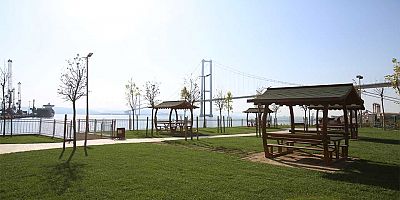 Osmangazi Köprüsü manzaralı park tamamlandı
