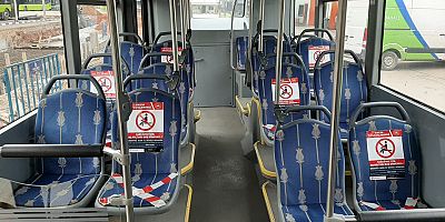 Otobüslerde yoğunluğa izin verilmiyor