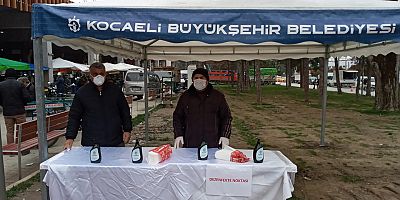 Perşembe Pazarı’na dezenfekte çadırı kuruldu