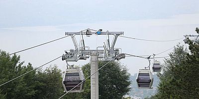Sapancada teleferik hizmete girdi