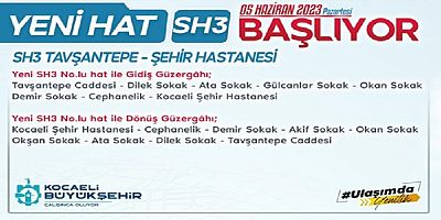 Şehir Hastanesi yeni otobüs hattı SH3 sefere başlıyor
