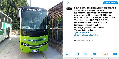 Toplu taşıma esnafına 5.6 milyon TL’lik  ödeme