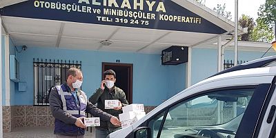 Toplu taşıma kooperatiflerine 30 bin maske