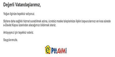 Ücretsiz Maske dağıtımı e-devletten yapılacak