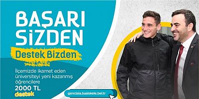 Üniversiteye yeni başlayan Başiskeleli öğrencilere 2 bin tl destek