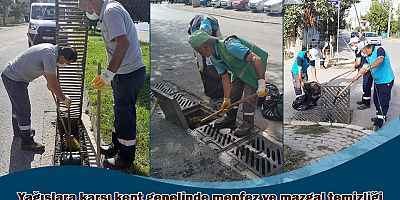 Yağışlara karşı kent genelinde temizlik