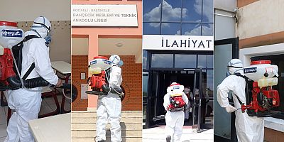 YKS öncesi okullar dezenfekte edildi