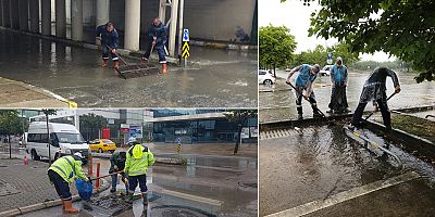 Yoğun yağış sonrası anında müdahale