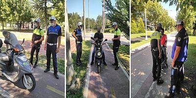 Yürüyüş yolunda motosikletlilere sıkı denetim